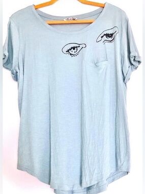 Hand Inked Life On Mars - David Bowie Eyes Upcycled Tee